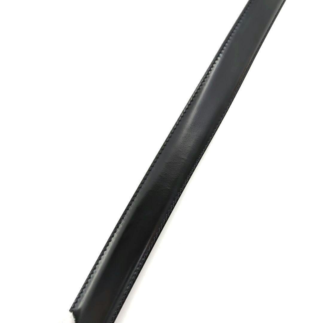 【極美品】CELINE トリオンフ ベルト 80 レザー ブラック 本革