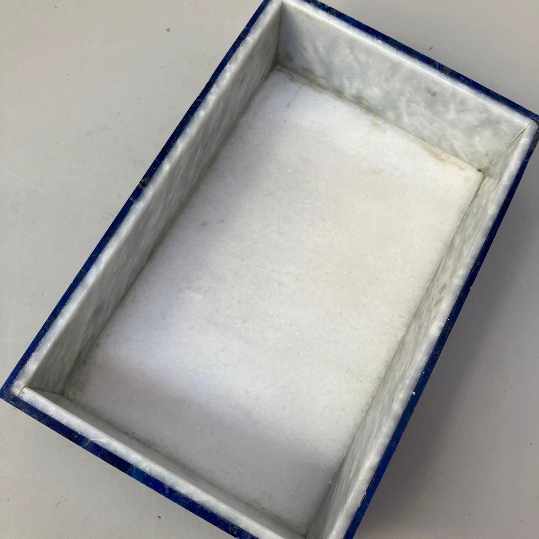 アンティーク 青金石 ラピスラズリ 大理石 天然石 宝石箱 ジュエリーボックス