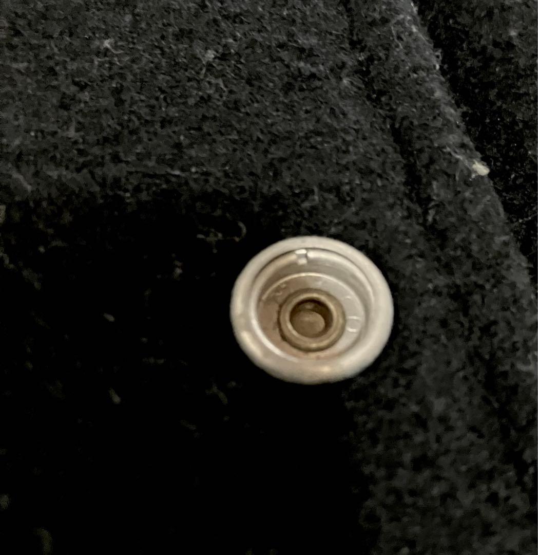 スタジャン ウール レザー 黒