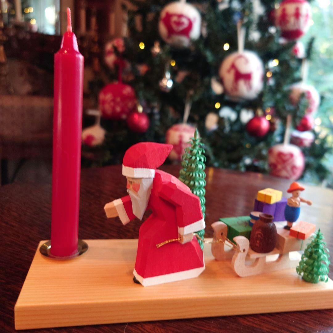 ドイツ　エルツ　ベッティーナフランケ　サンタ　キャンドルホルダー　Xmas＊新品