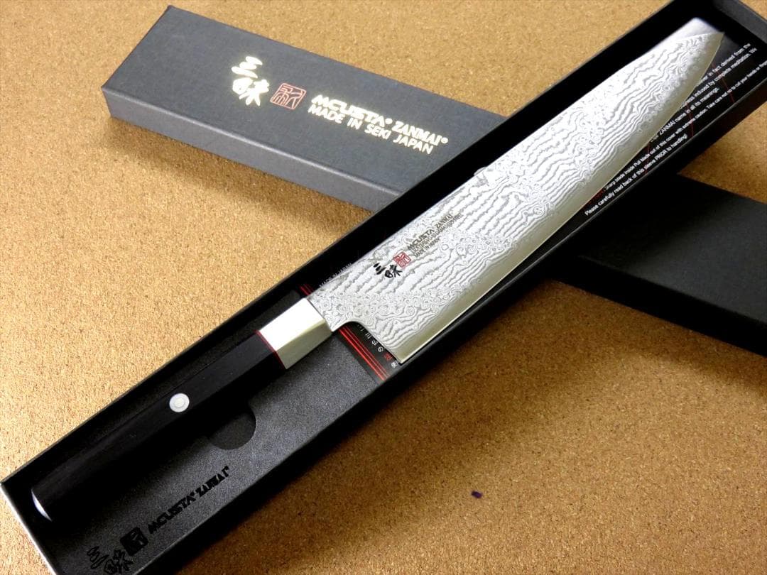 関の刃物 牛刀 240mm 三昧 ハイブリッド スプラッシュ ダマスカス 包丁