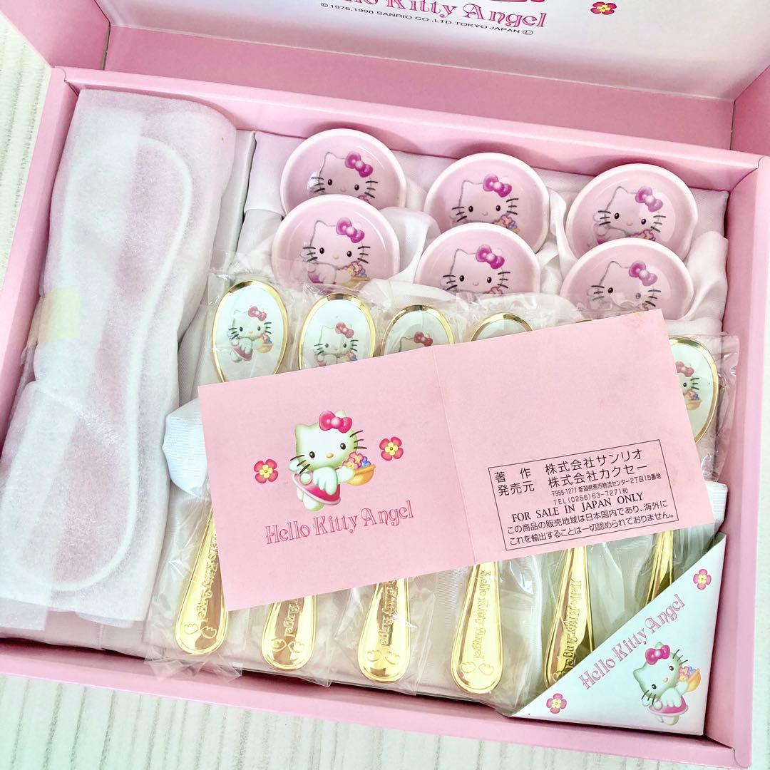 ★未使用！スプーンセット レトロハローキティ エンジェル 希少 1998年当時物