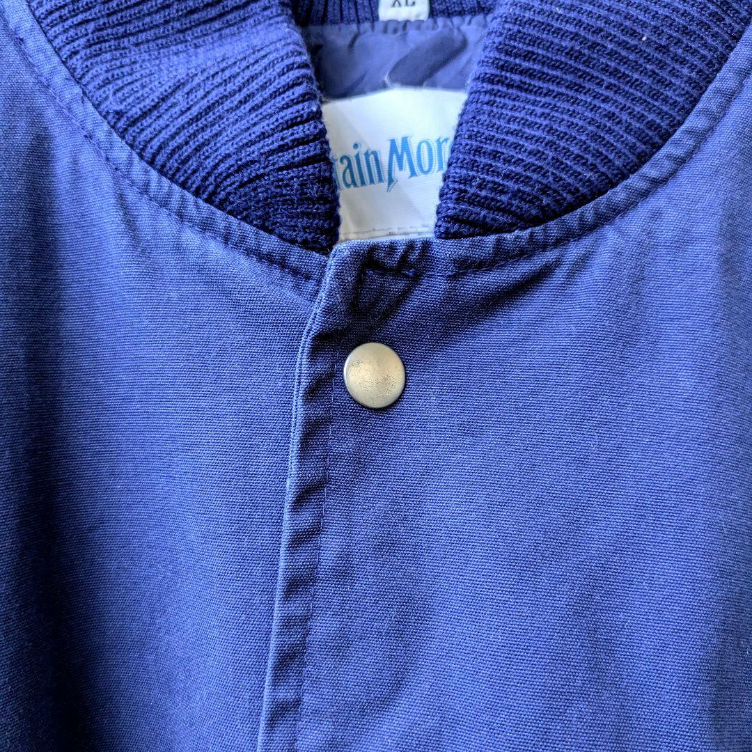 USA　90s　キャプテンモルガン　海賊　カリブ海　スタジャン　極上　刺繍　青