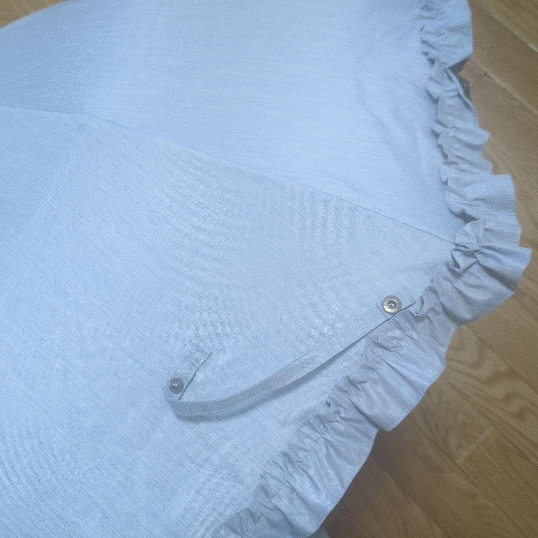 サンバリア 折りたたみ日傘 ２段折 フリル / フロストブルー
