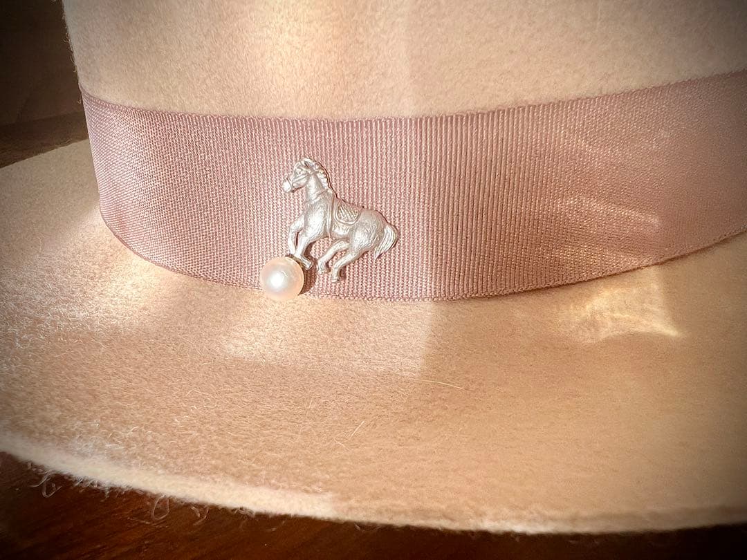 アンティーク⭐︎ホースブローチ 馬のピンブローチ　sv925 本真珠8mm珠