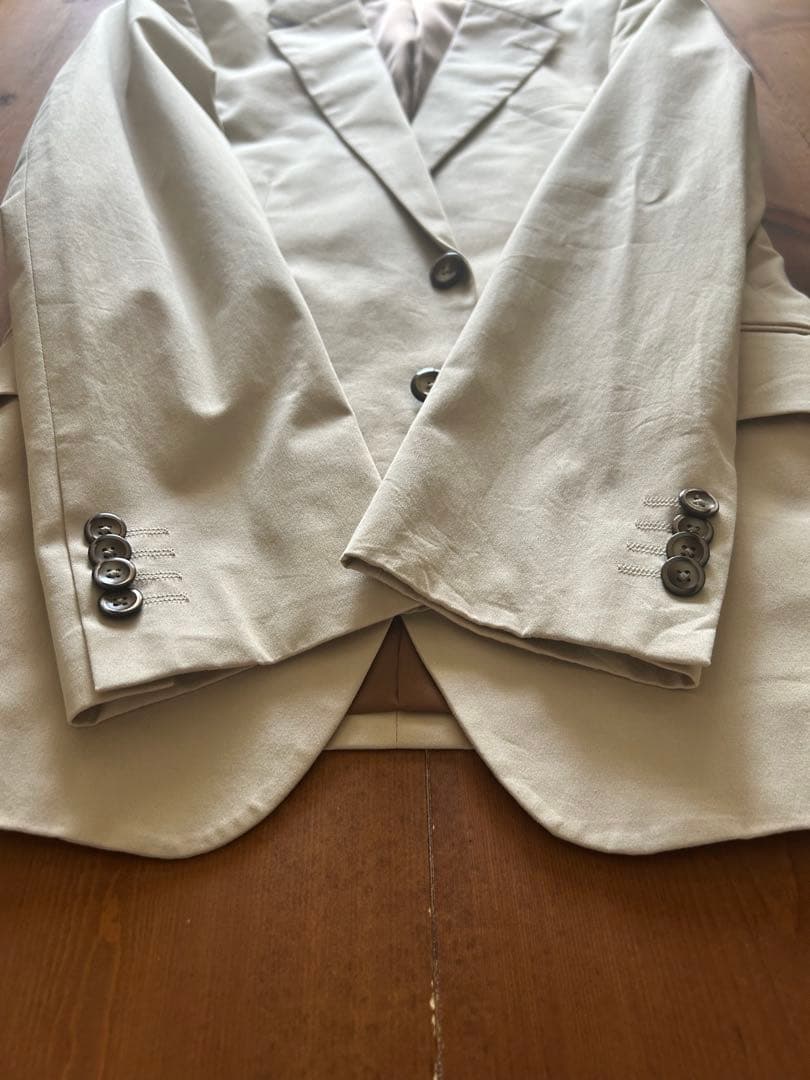 【GINZA Global Style】セットアップ　コットンスーツ　ベージュ