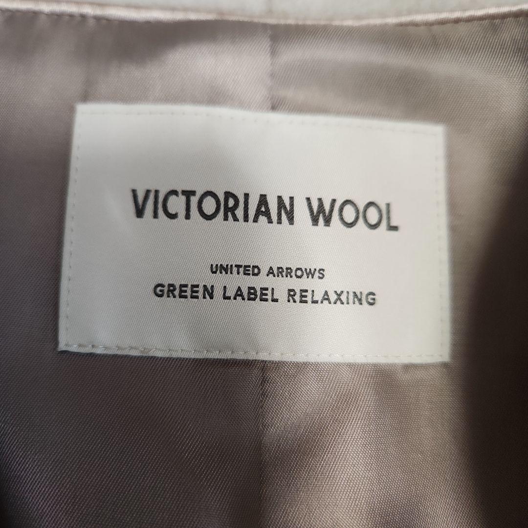 本日限定！【美品】ヴィクトリアン ウール ハーフコート グレージュ