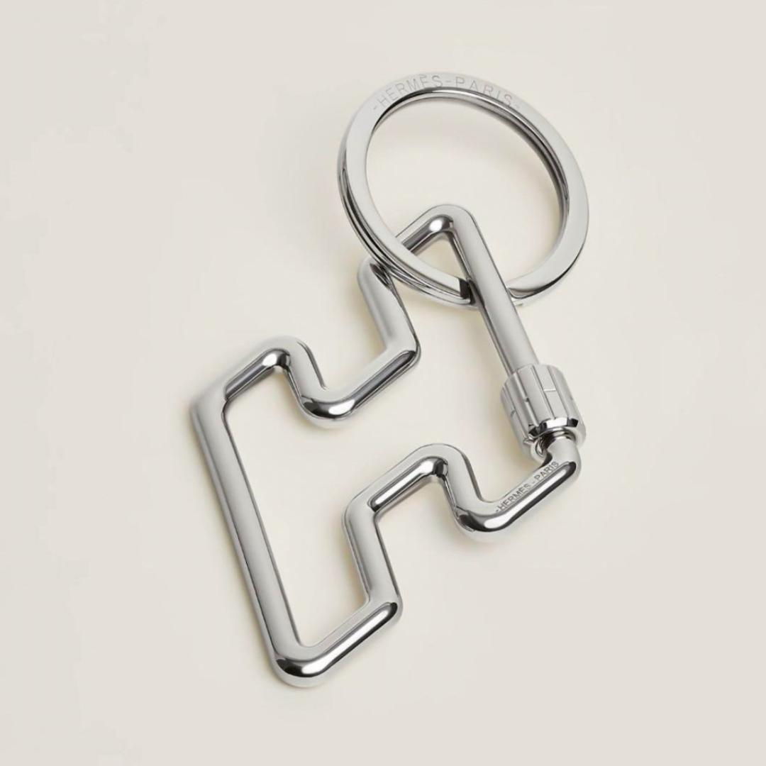 新品未使用　HERMES エルメス　Hトゥ・スピード　シルバー　キーリング
