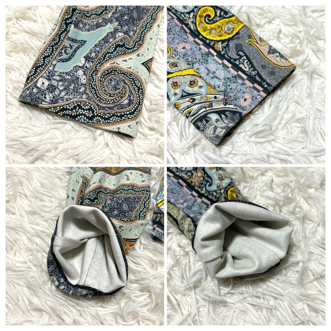 良品　エトロ　テーラードジャケット　42 マルチカラー　ストレッチ　総柄