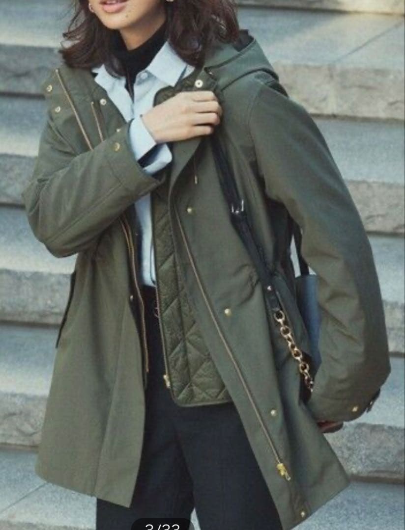 【未使用タグ付き】23区 ライナー付き マルチウェイコート モッズコート