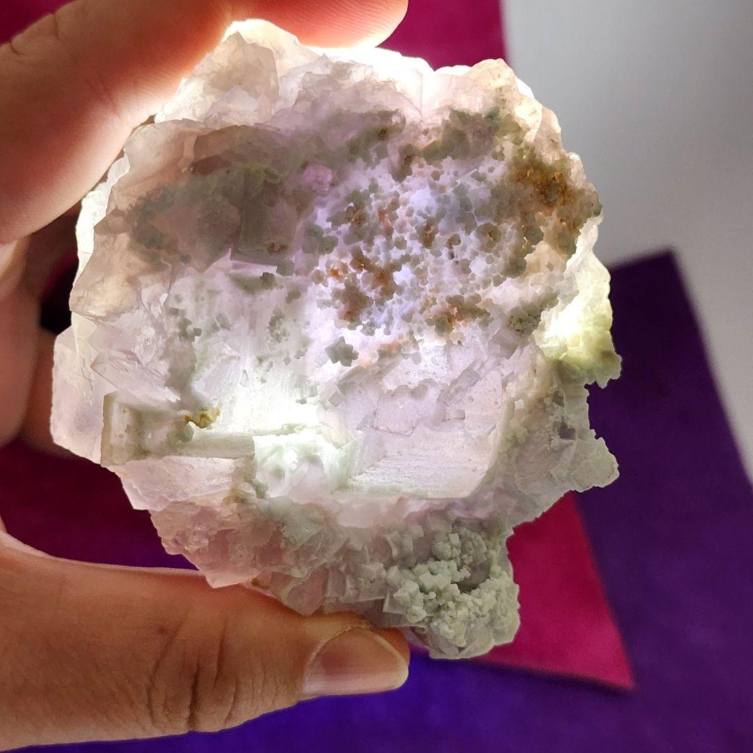 希少シュガーフローライト蛍石 天然石パワーストーン 約10cm
