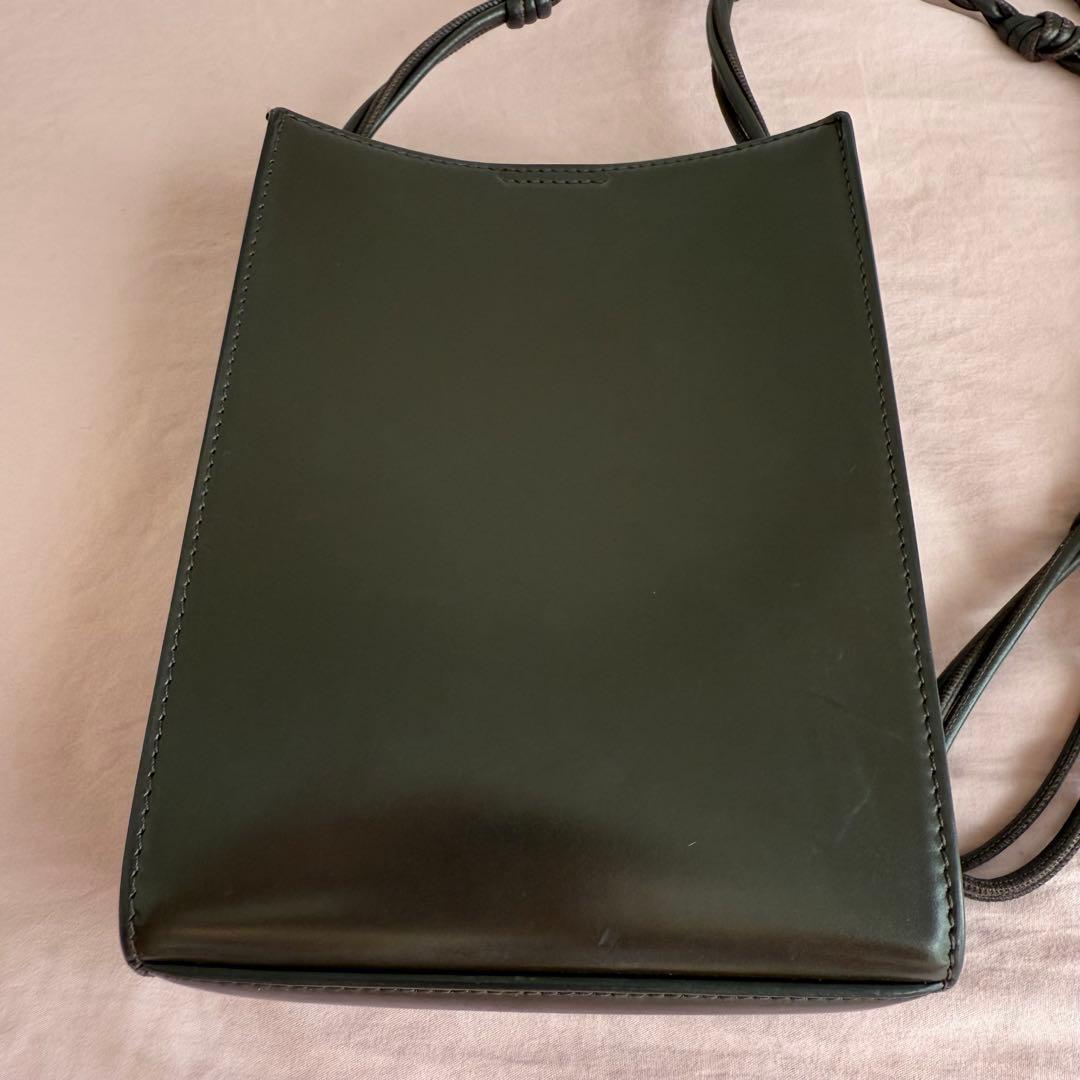 JIL SANDER ブラウンレザーショルダーバッグ