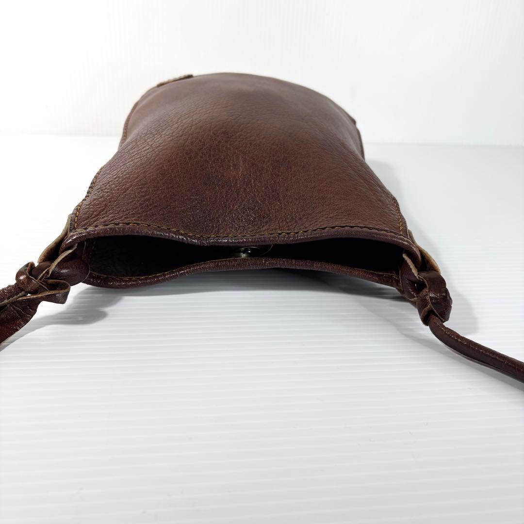 希少 入手困難 KAZINO カジノ ショルダーバッグ 総手縫い 鹿革