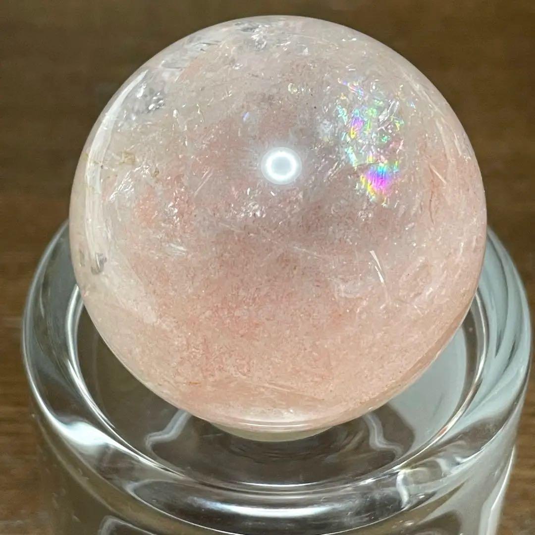 ピンククォーツ　ピンクアゼツライト　スフィア　天然石　置物