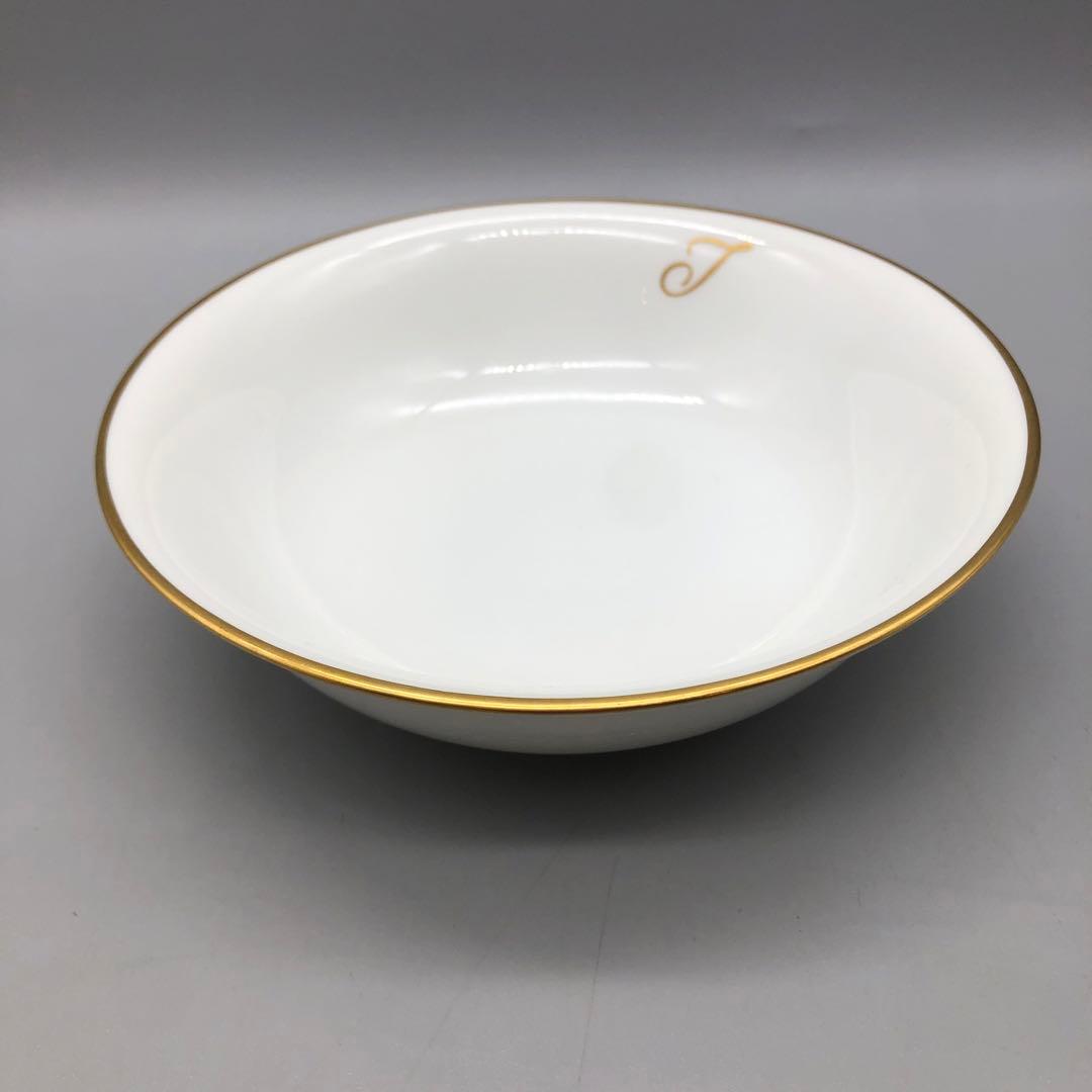オークラ大倉陶園ゴールドラインイニシャルTカップソーサーボウル高台皿アンティーク