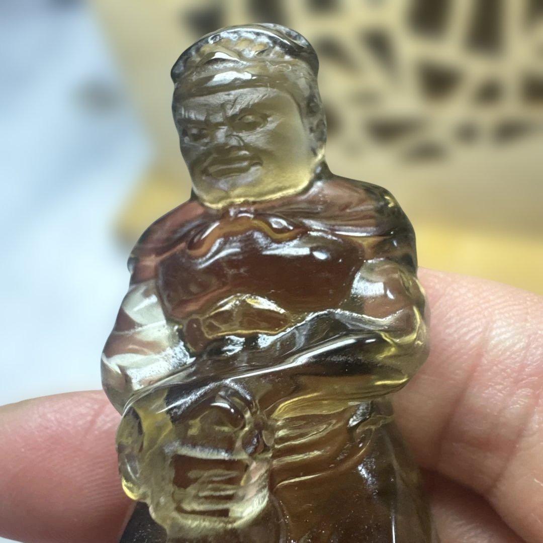 【高級品質】希少 スモーキーゼウスシトリン 不動明王 彫刻