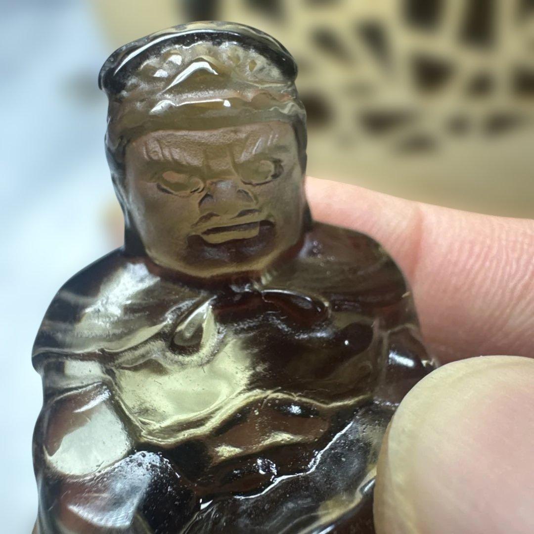 【高級品質】希少 スモーキーゼウスシトリン 不動明王 彫刻