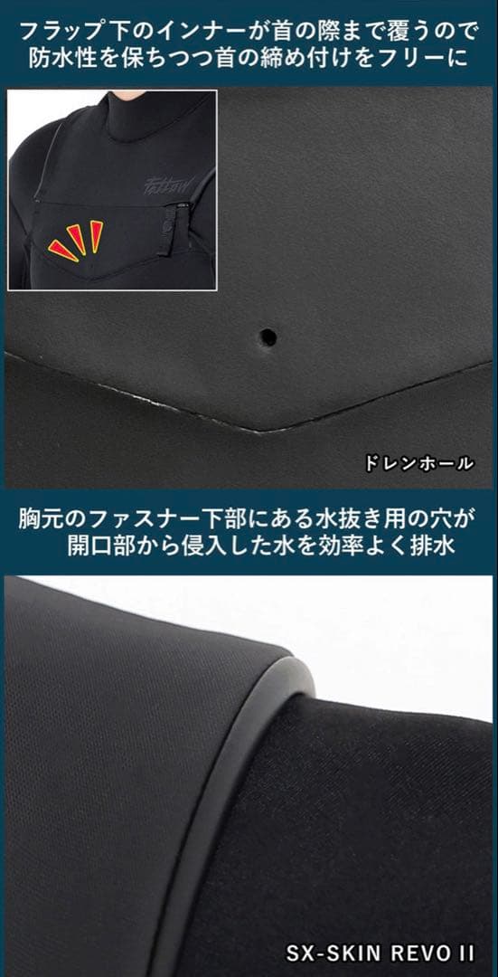 Hiroセミドライ５×３mm チェストジップ LBサイズ 試着のみ未使用