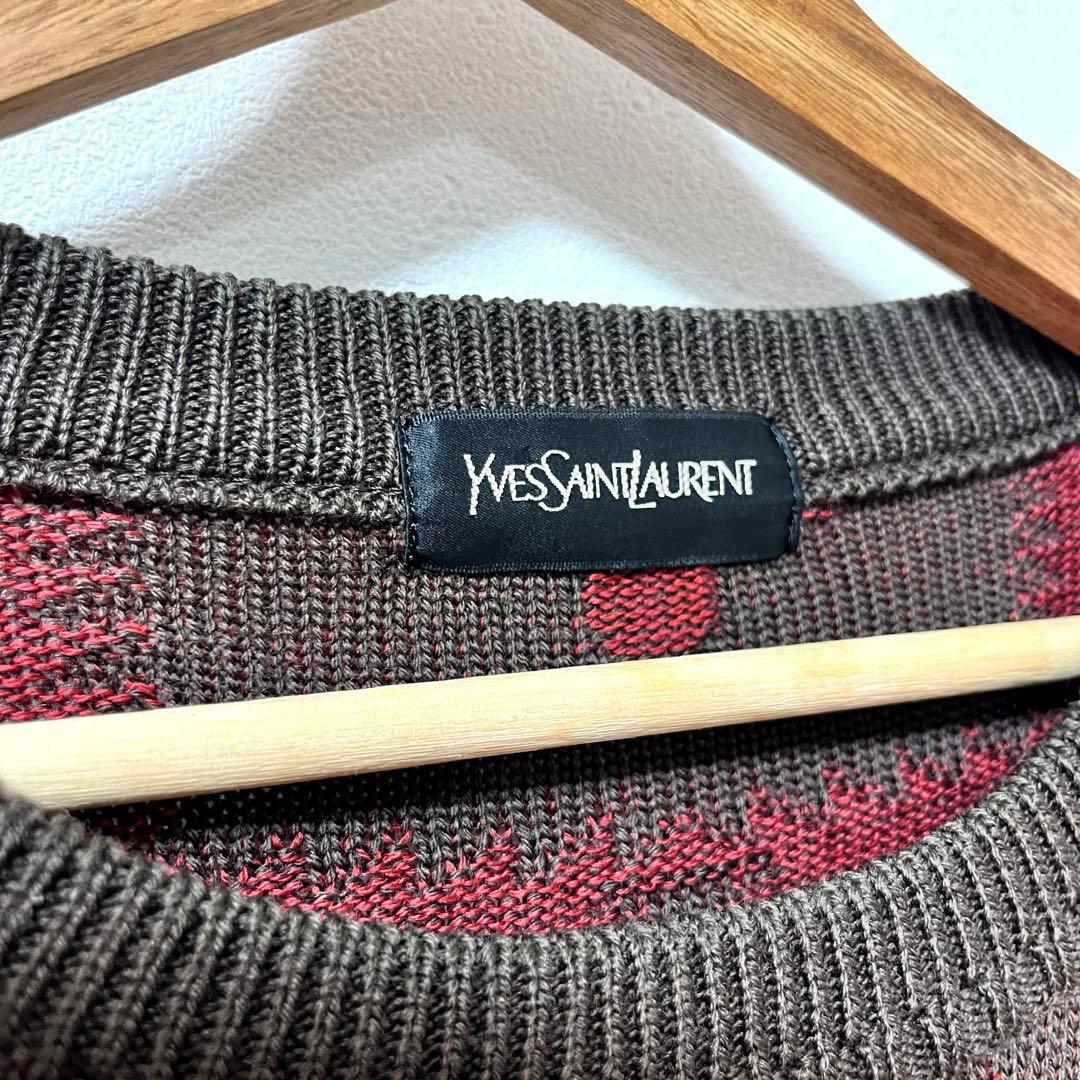 《Yves Saint Laurent》OLD 90-00's 総柄ニット