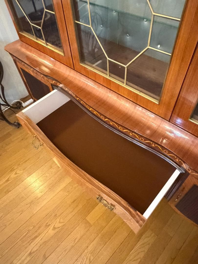 イタリア 象嵌 ブックケース 飾り棚 キャビネット W182cm カントゥ