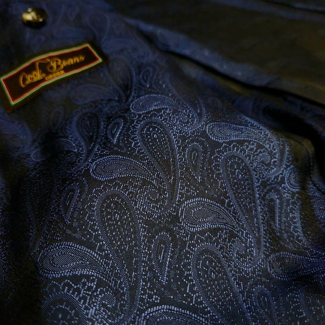 オーダースーツ 3ピース M相当 ネイビー ストライプ