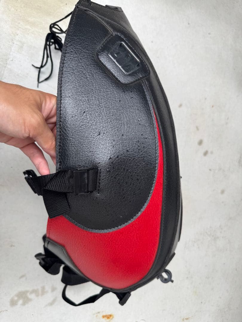 【Yoshiaki さま専用】エストレヤ　タンクカバー赤黒【皮】