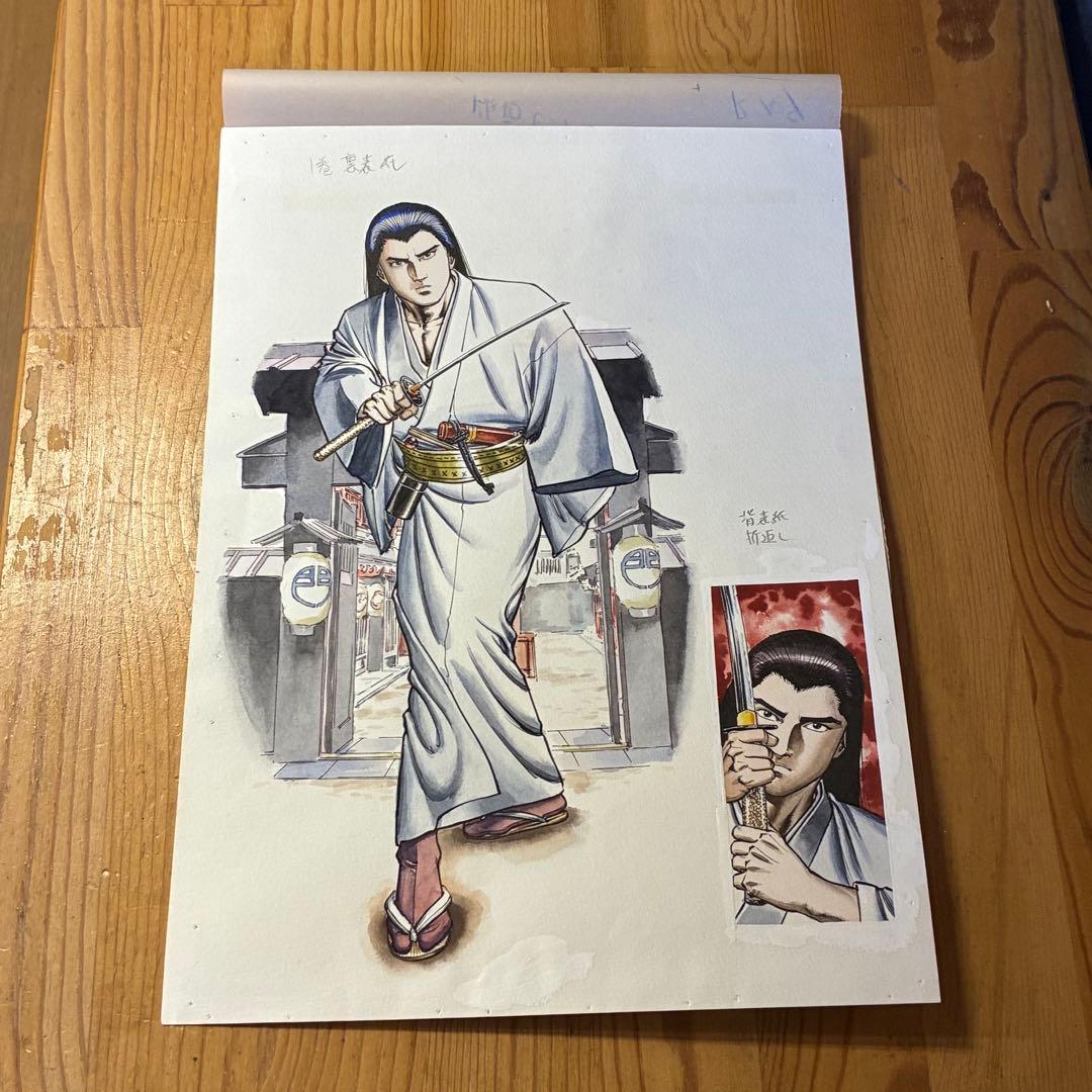 美女斬り麗三郎　漫画原画　伊賀和洋　　 原画