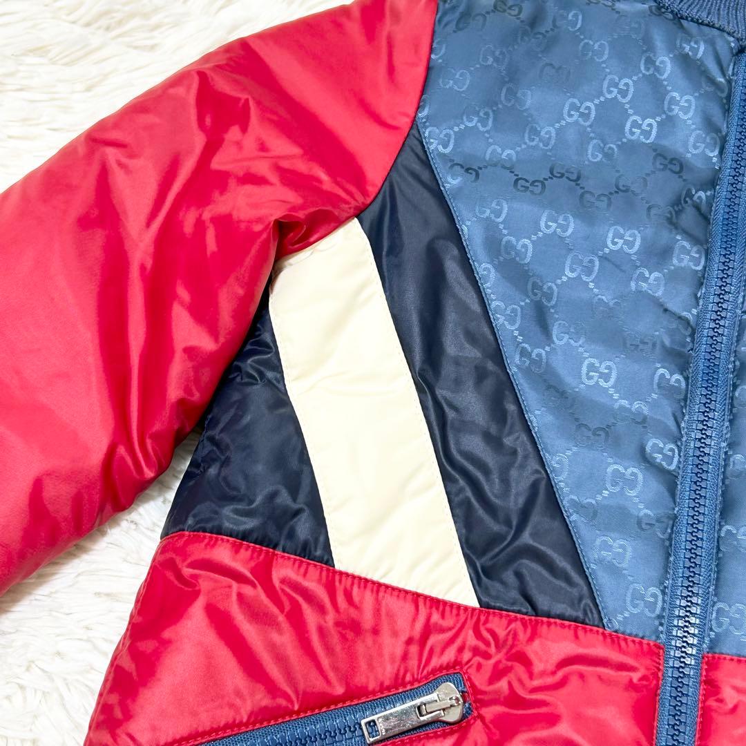 【美品】GUCCI グッチ キッズ ブルゾン コート ナイロン GGロゴ