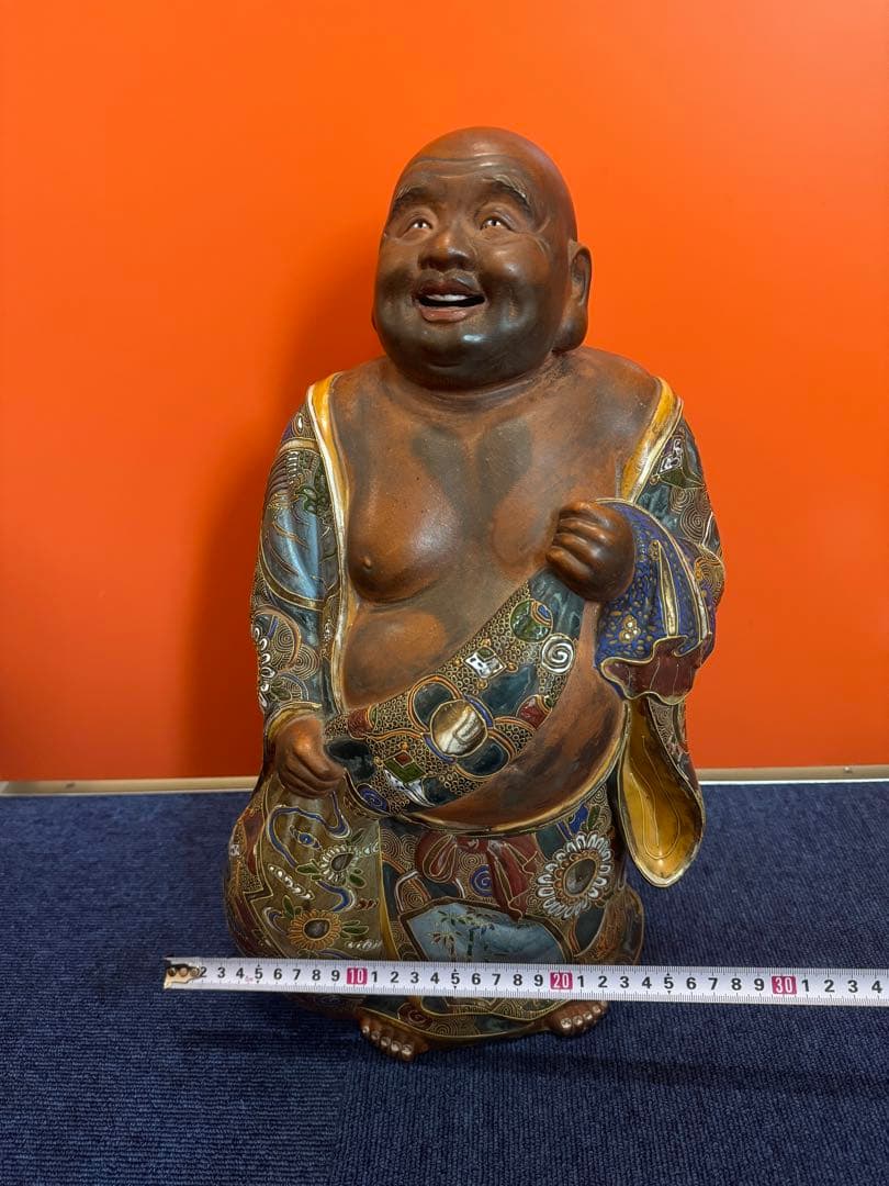2004 九谷焼　布袋　縁起物 七福神 置物 神仏物 アンティーク 時代物