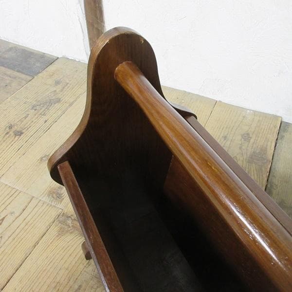 イギリス アンティーク 家具 マガジンラック 新聞/楽譜入れ 収納 6799c