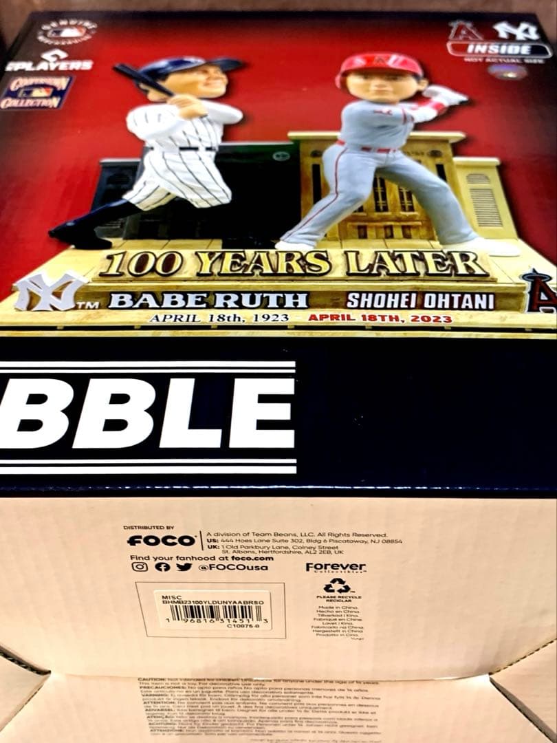 216個限定　大谷翔平＆ベーブルース　ダブル ボブルヘッド　シリアル付　未展示品