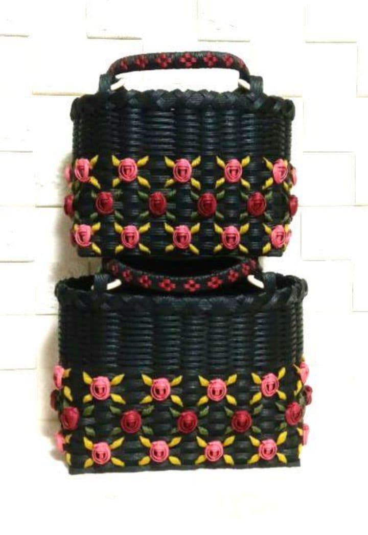 《 たかちゃん 》エコクラフトバンド　かごバック２点セット✕２セット