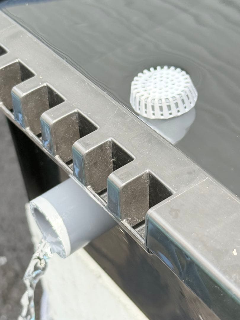 メダカ容器オーバーフロー加工トロ舟80L 3個セットプラ舟 NVボックス メダカ