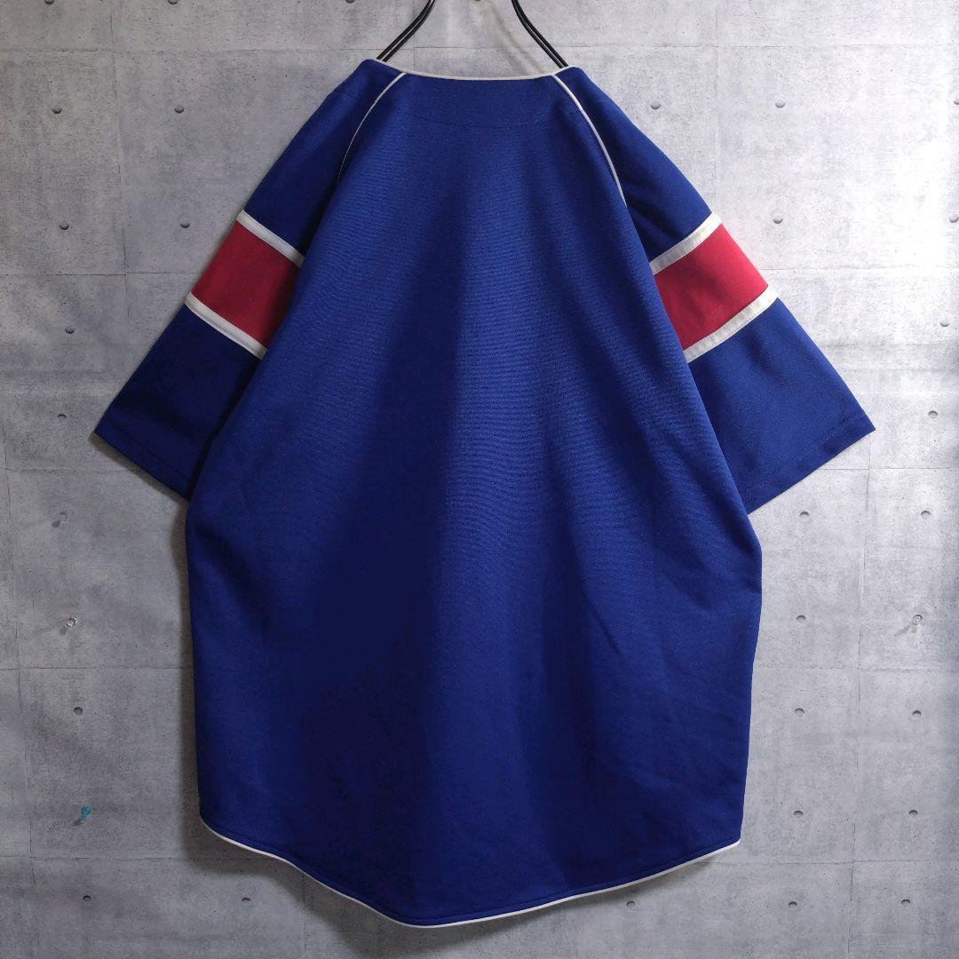 MLB★シカゴ・カブス 肉厚 ゲームシャツ ベースボールシャツ 青 2XL