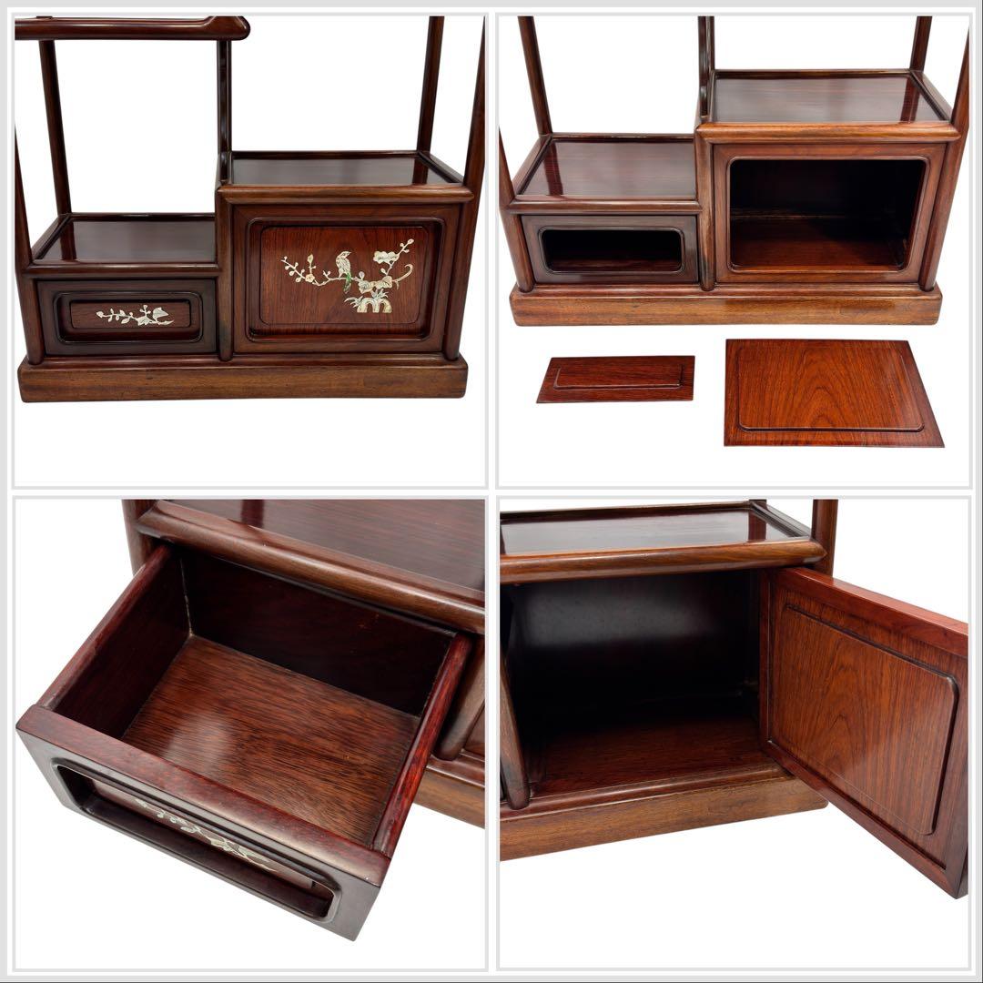 古美術柳　唐物 唐木 螺鈿違い茶棚 煎茶棚 器局