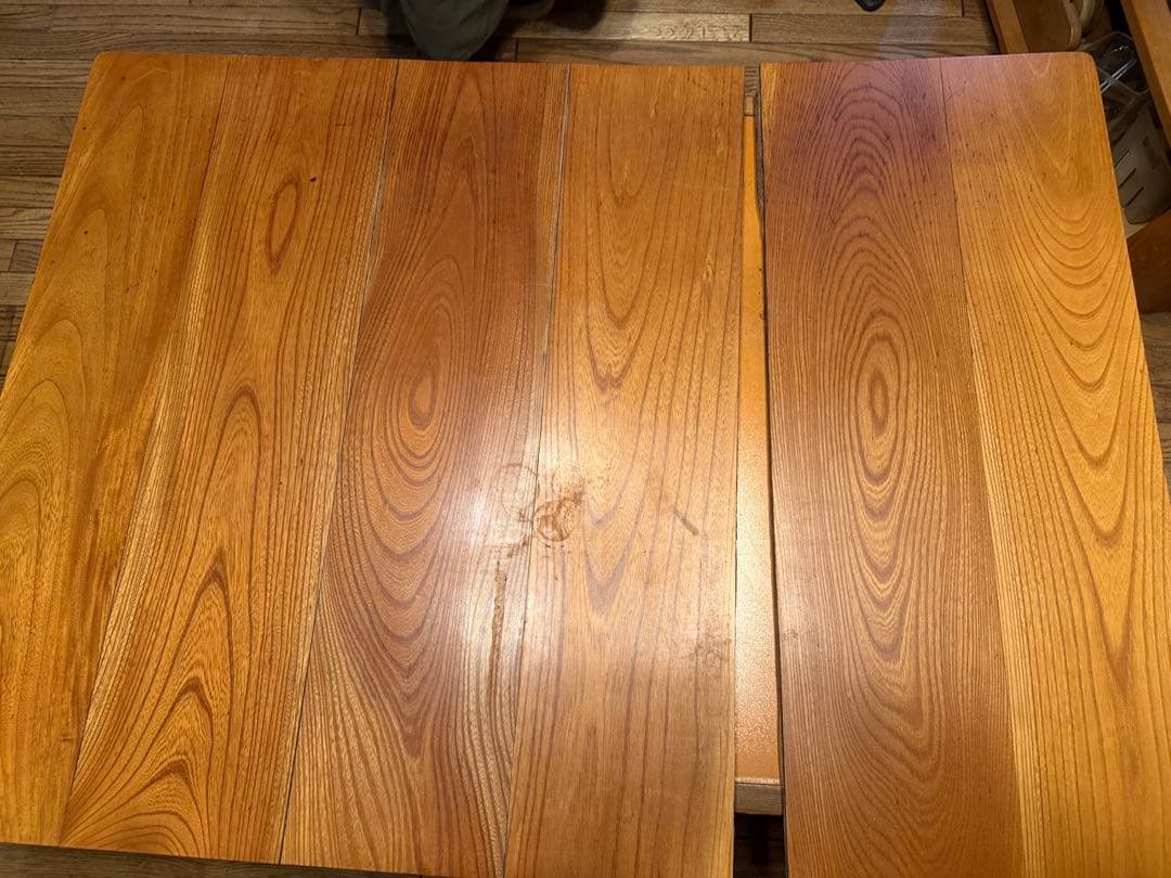 匠　木工職人技　けやき欅ケヤキ　天然無垢材 凄い杢　天板　テーブル　堀コタツ