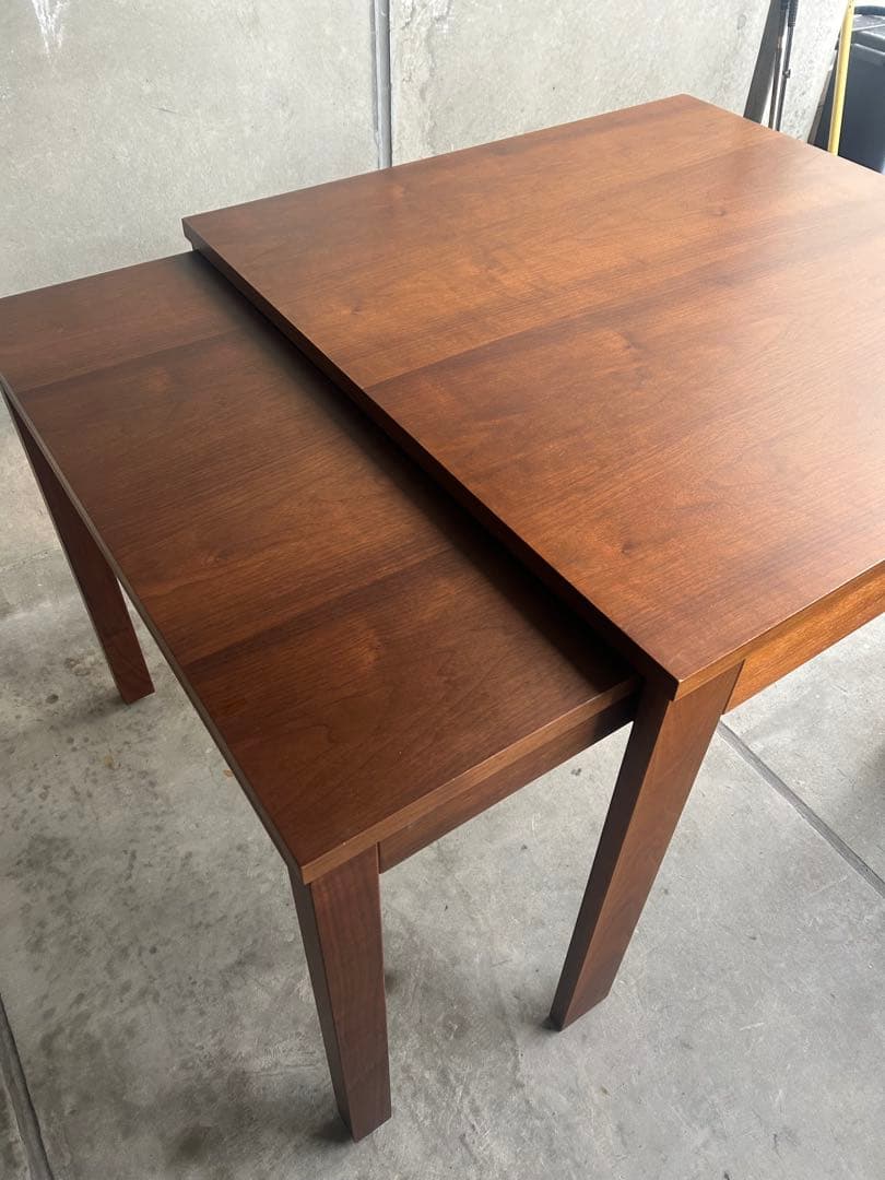 辻製作所⭐︎ダークブラウン 伸縮式テーブル 木製