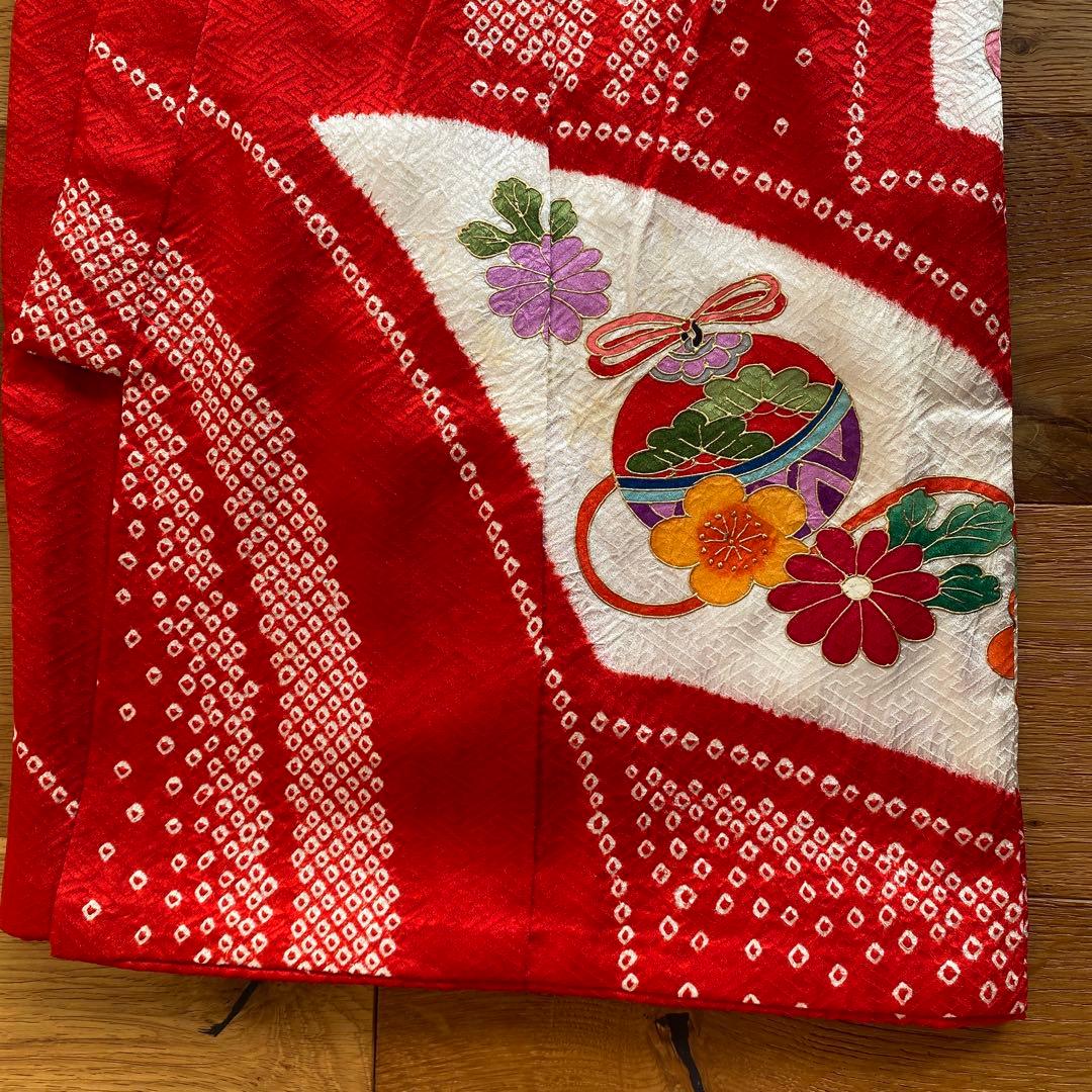 3歳　本絞り　正絹　着物