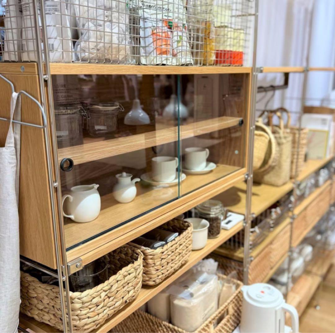 ⭐️美品⭐️オプション２個付⭐️無印良品⭐️ステンレスユニットシェルフ ワイド小