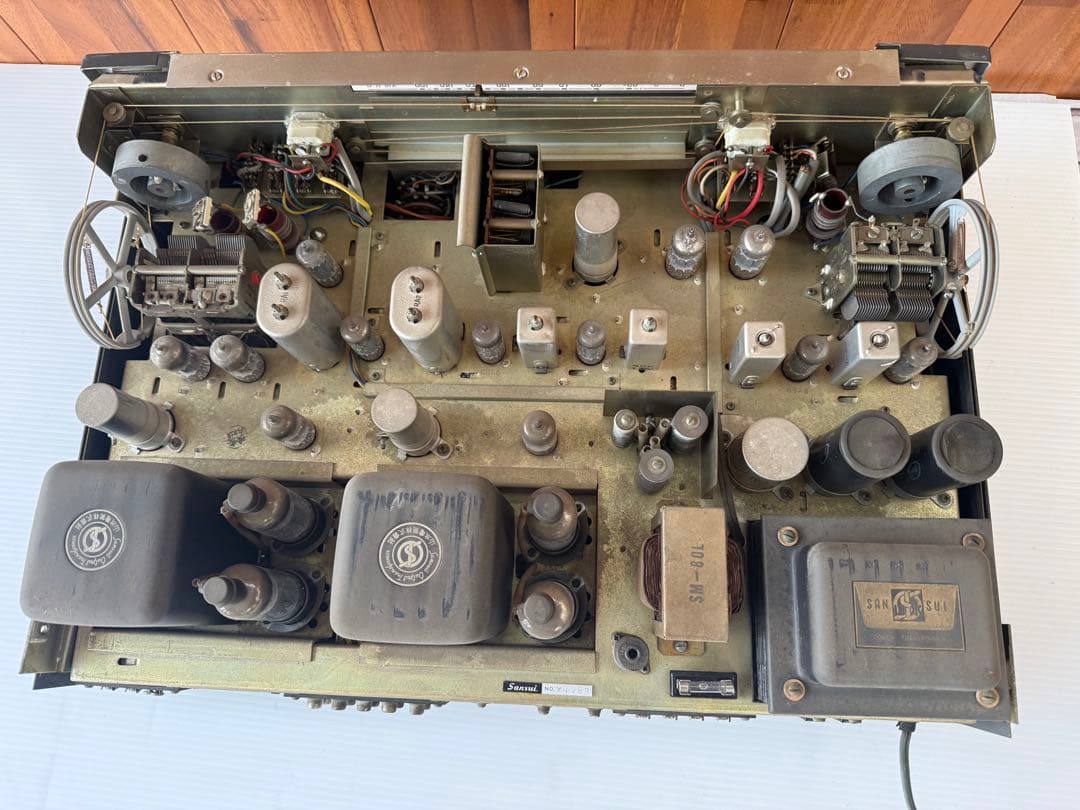 サンスイ SM-80 管球式チューナーアンプレシーバー 真空管アンプ(a47)