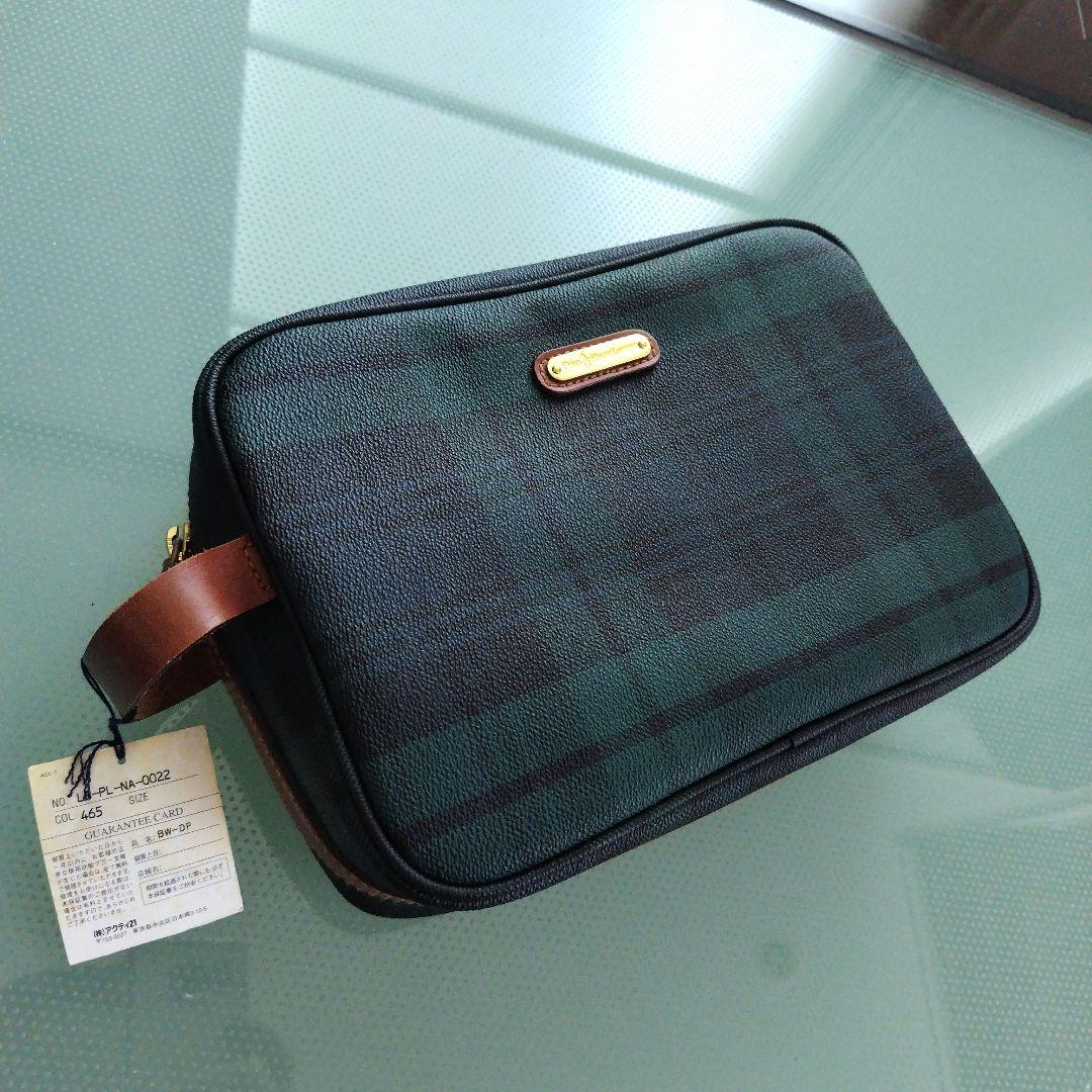 未使用タグ付き美品です！正規品ポロラルフローレン チェック クラッチバッグ