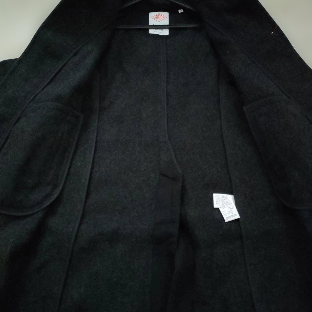 タグ付未使用　ダントン　ウールモッサフードコート　グレー色