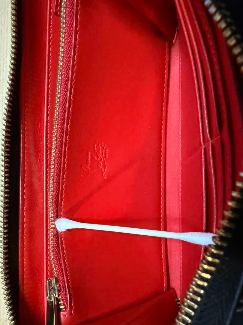 クリスチャンルブタン 長財布 パネトーネ ラウンド レザー ブラック