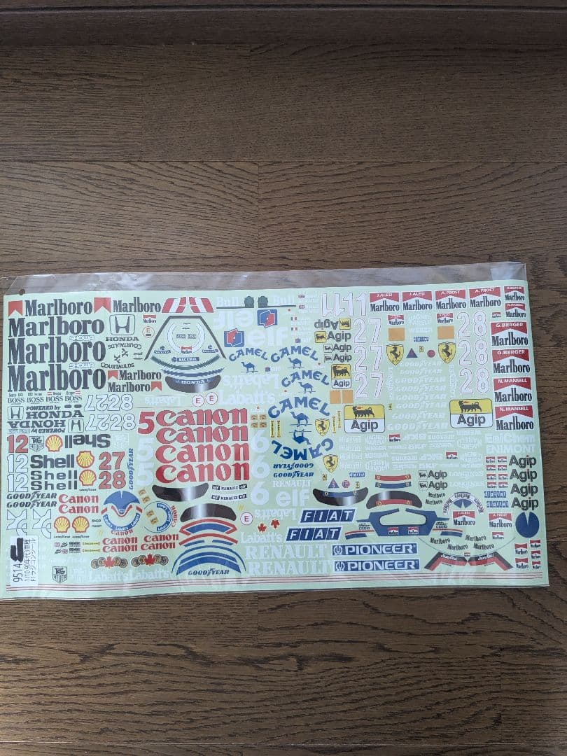 F1ラジコンボディ　3セット　スポンサーステッカー付き　未使用未開封品