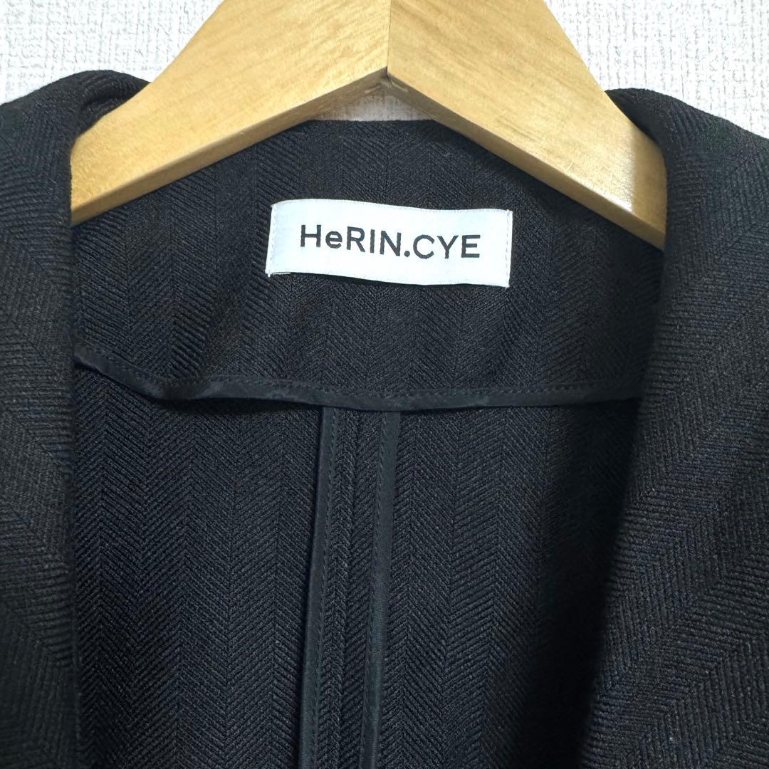 HeRIN.CYE Asymmetry collar jacket 黒 試着のみ