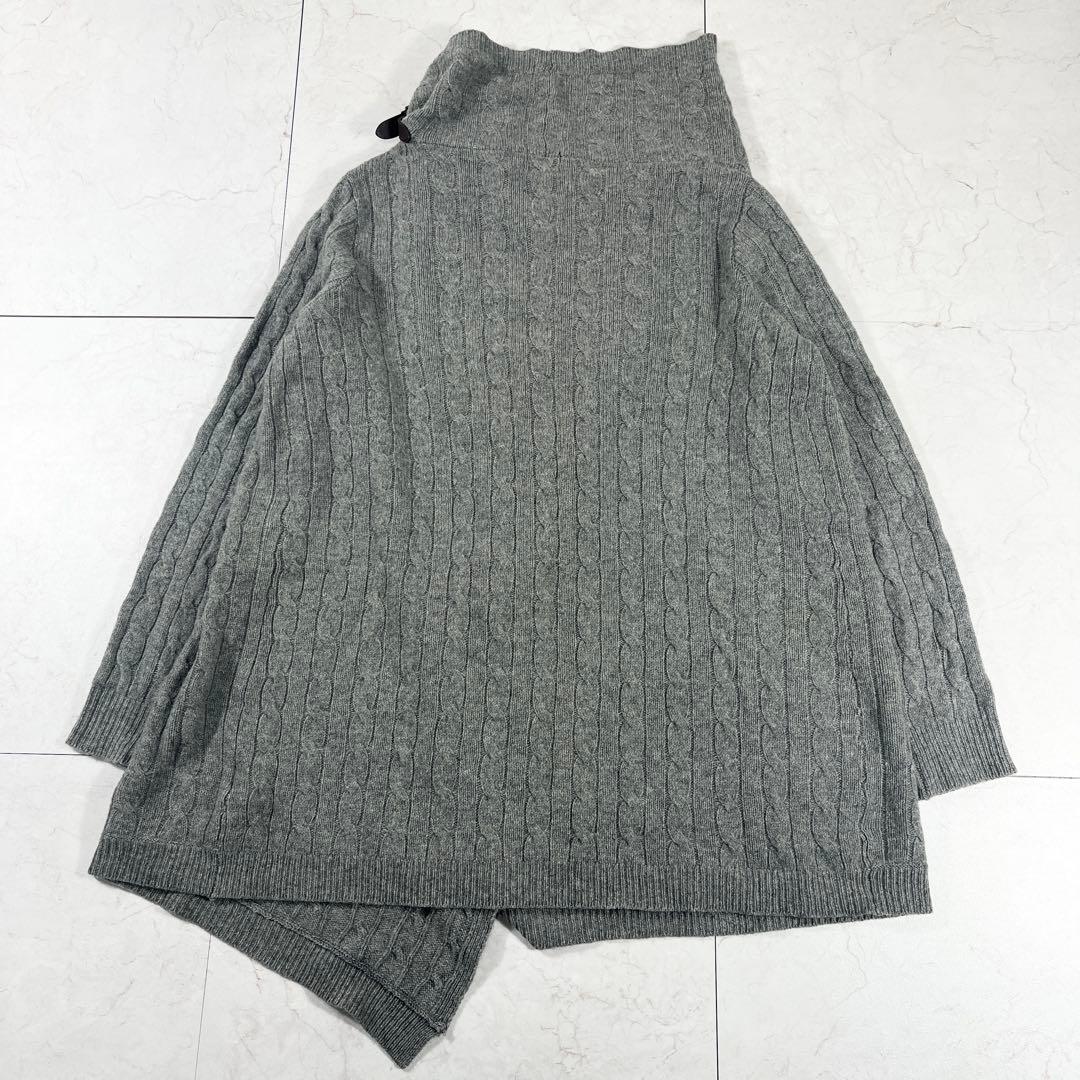 ✨美品 ポロラルフローレン 希少 ケープニット ケーブル レザーベルト希少XL