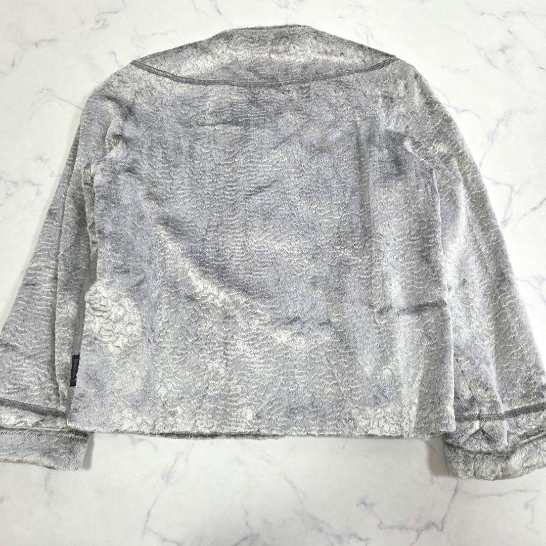 ARMANI JEANS リアルファー襟 ショートジャケット グレー系 42