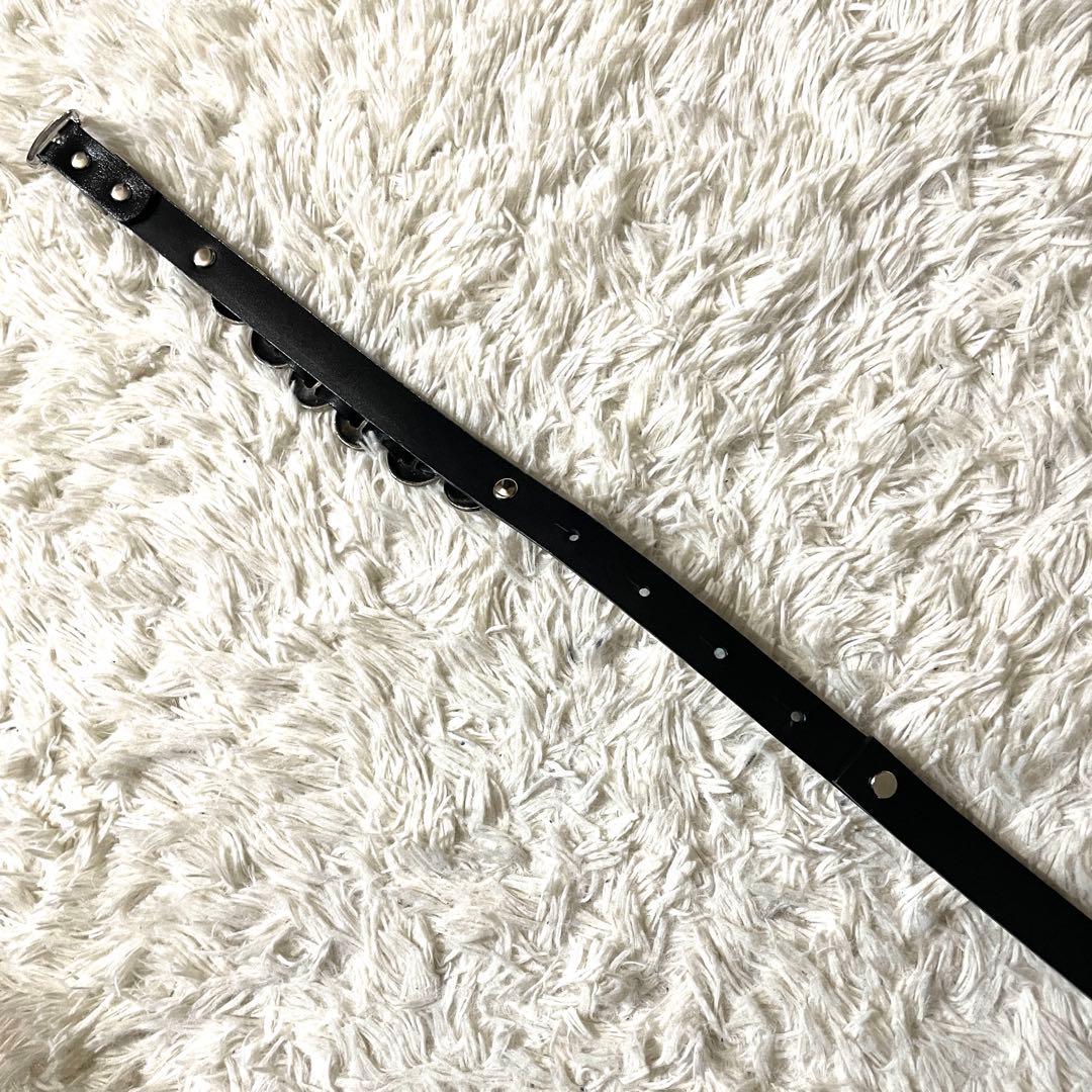 【未使用級】トーガビリリース ダブルバックル コンチョ ベルト レザー ブラック