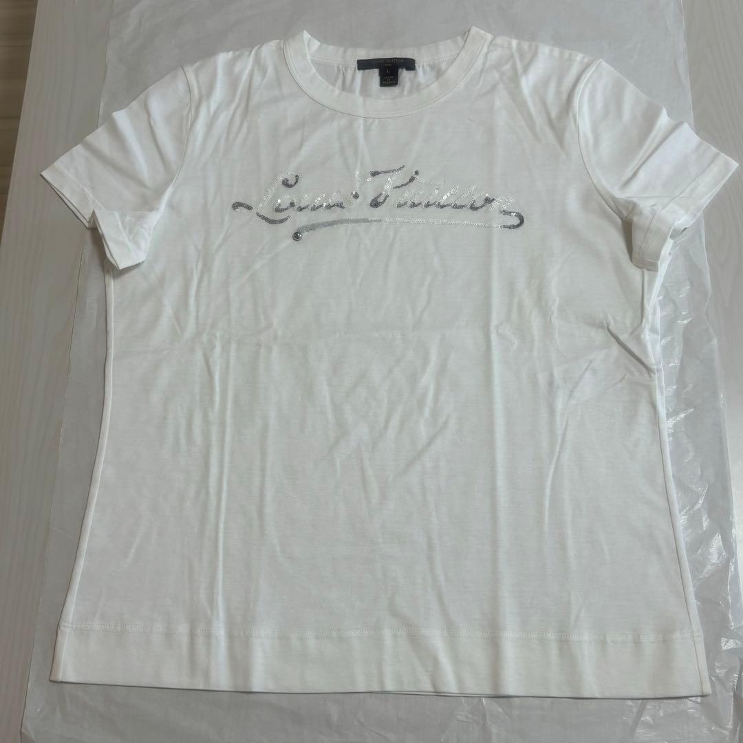 ルイヴィトン　カットソー Tシャツ　スパンコールLOUIS VUITTONロゴ
