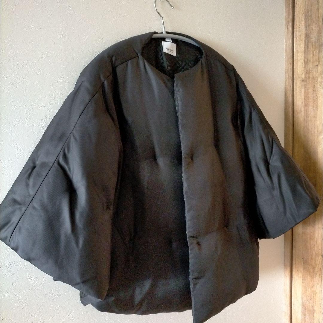 BURBERRY ブラック ポンチョ・ケープコート